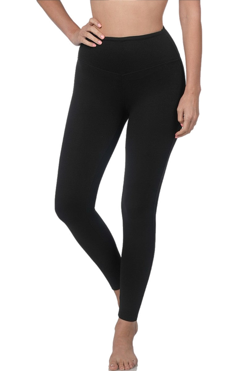 Brushed Microfiber Black Leggings