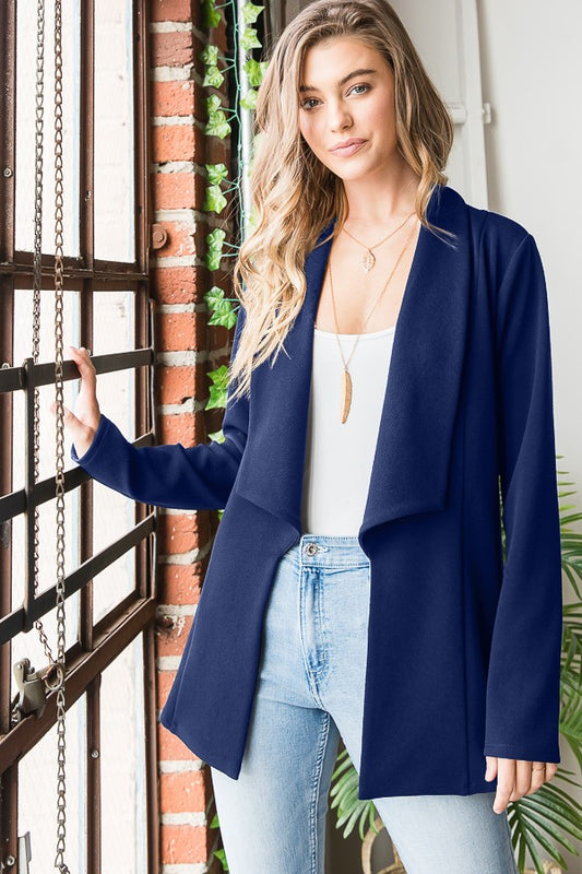 Super Light Waterfall Blazer in Navy