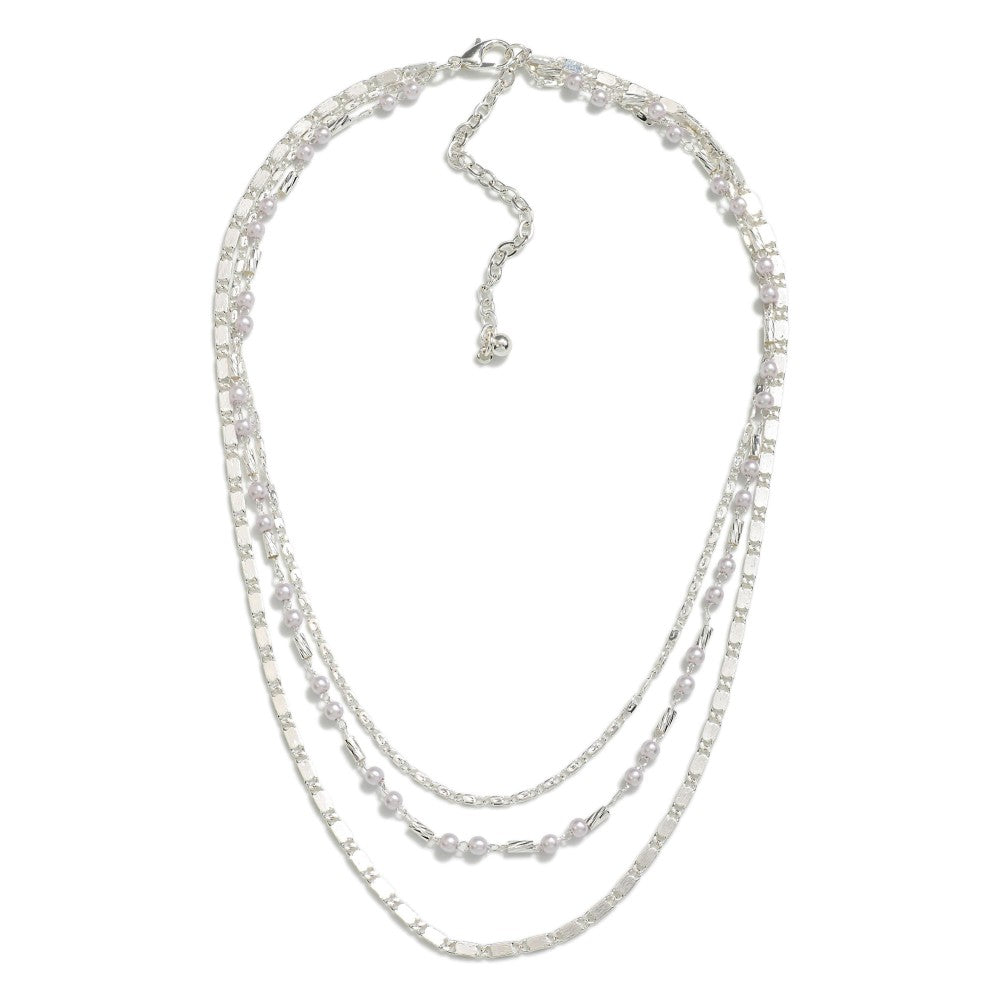 Triple Strand Layered Necklace