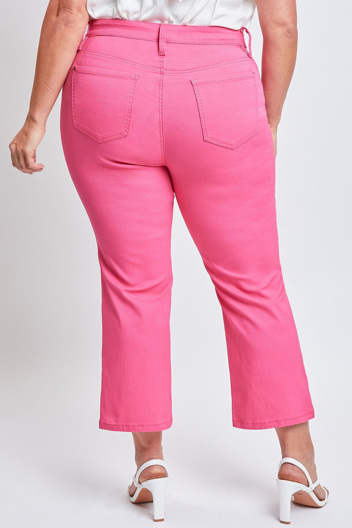 Crop Mid-Rise Pant In Fiery Coral Pink