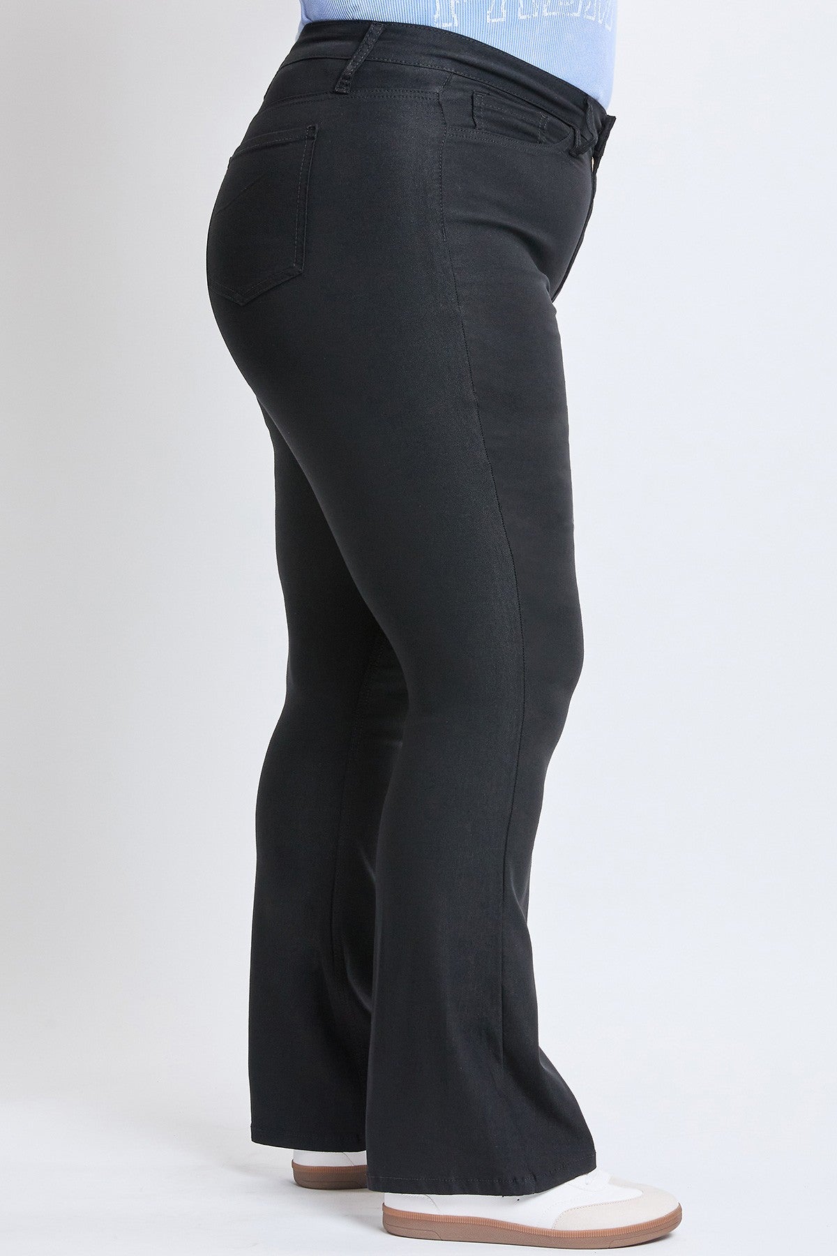 High Rise Flare Leg Pants in Black