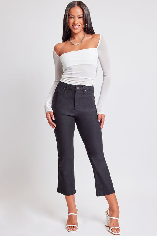 Crop Kick Flare Pant In Black