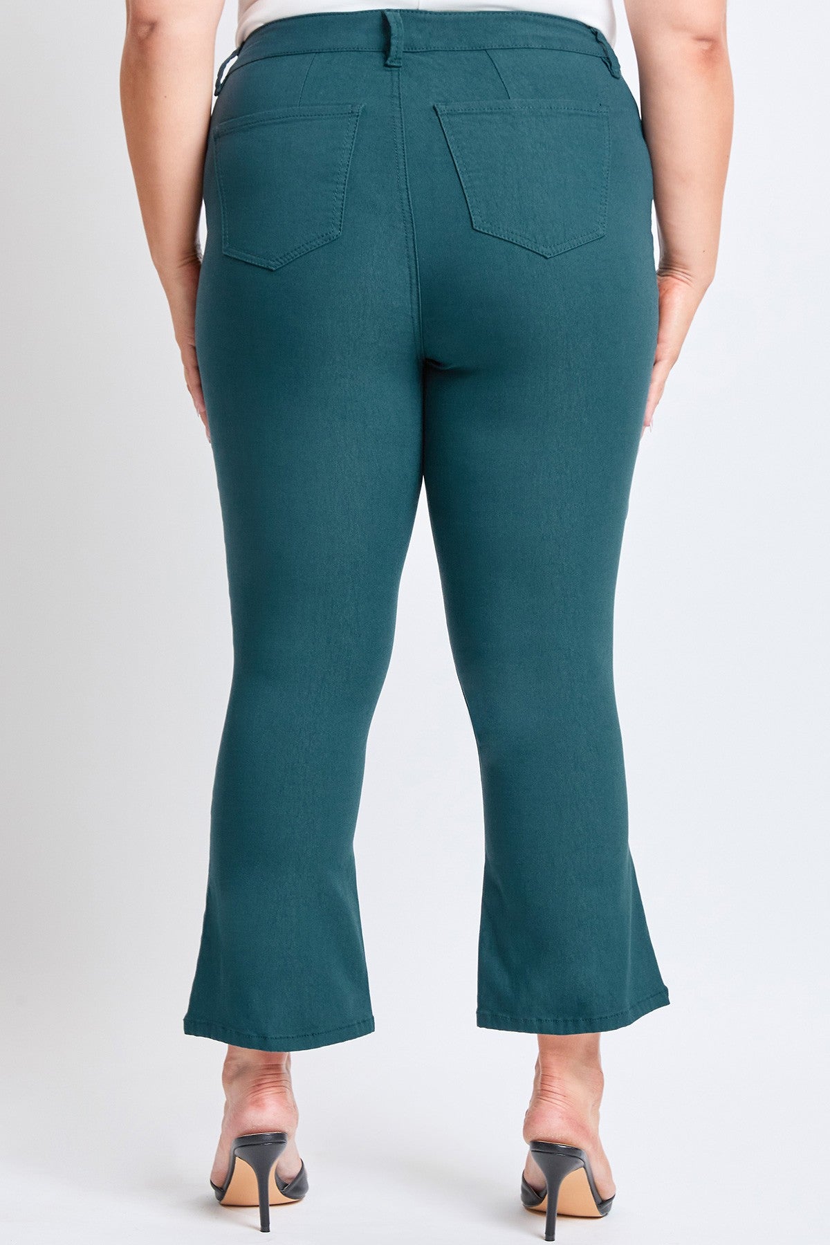 Crop Kick Flare Pant In Dark Teal