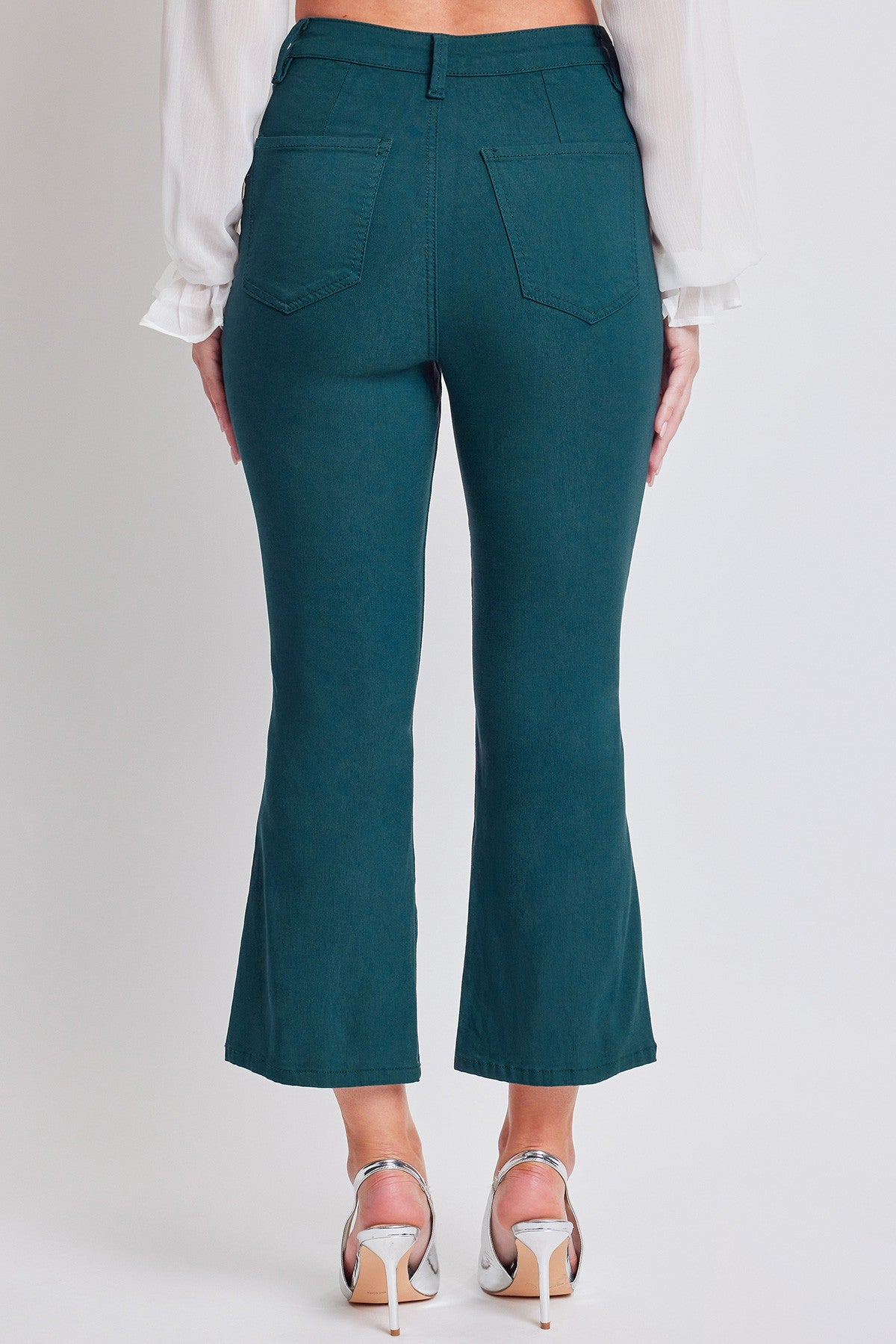 Crop Kick Flare Pant In Dark Teal