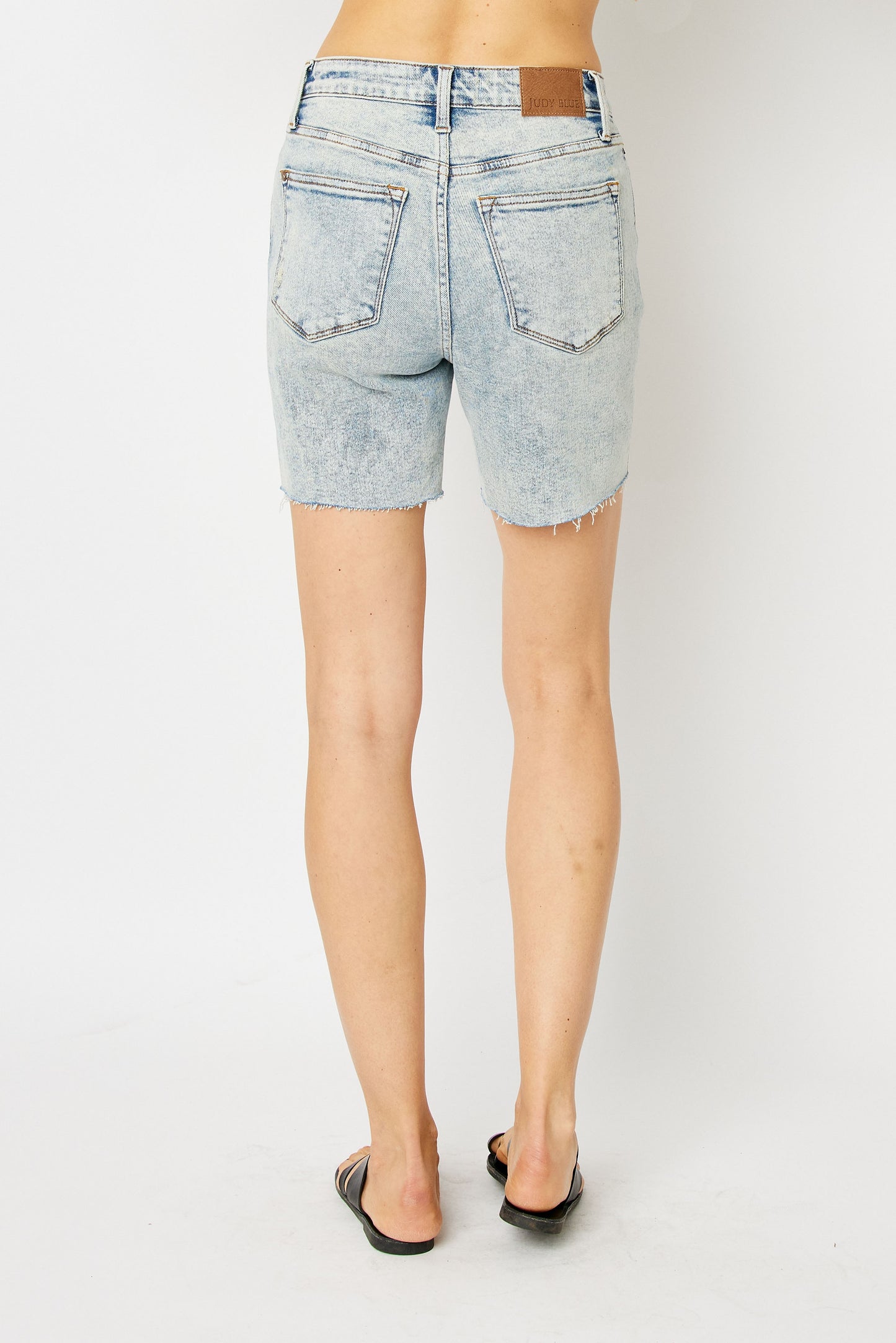 Judy Blue Mineral Wash Destroyed Boyfriend Shorts