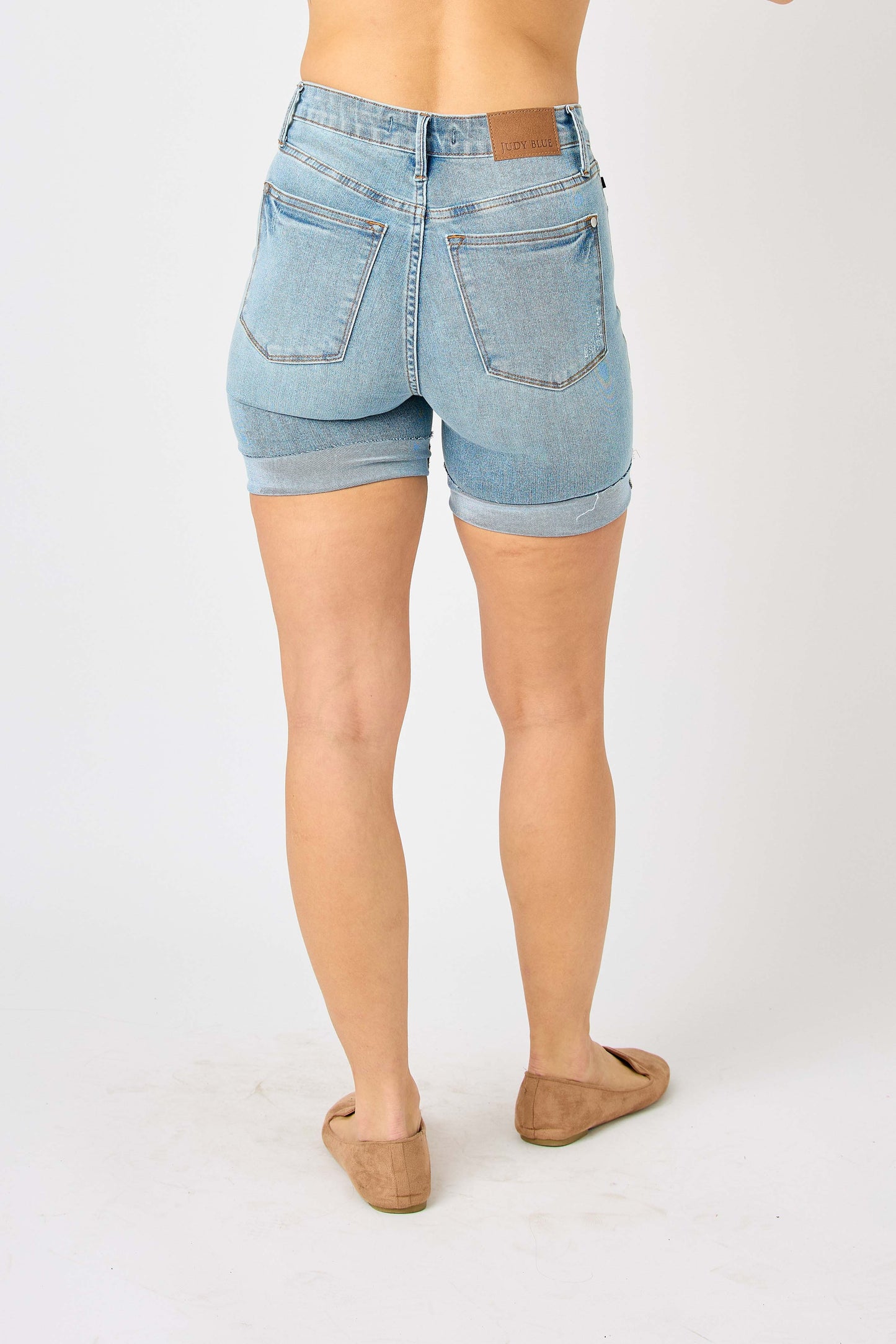 Judy Blue High Waist Tummy Control Cool Denim Shorts