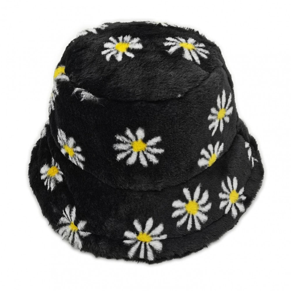 Daisy Faux Fur Bucket Hat