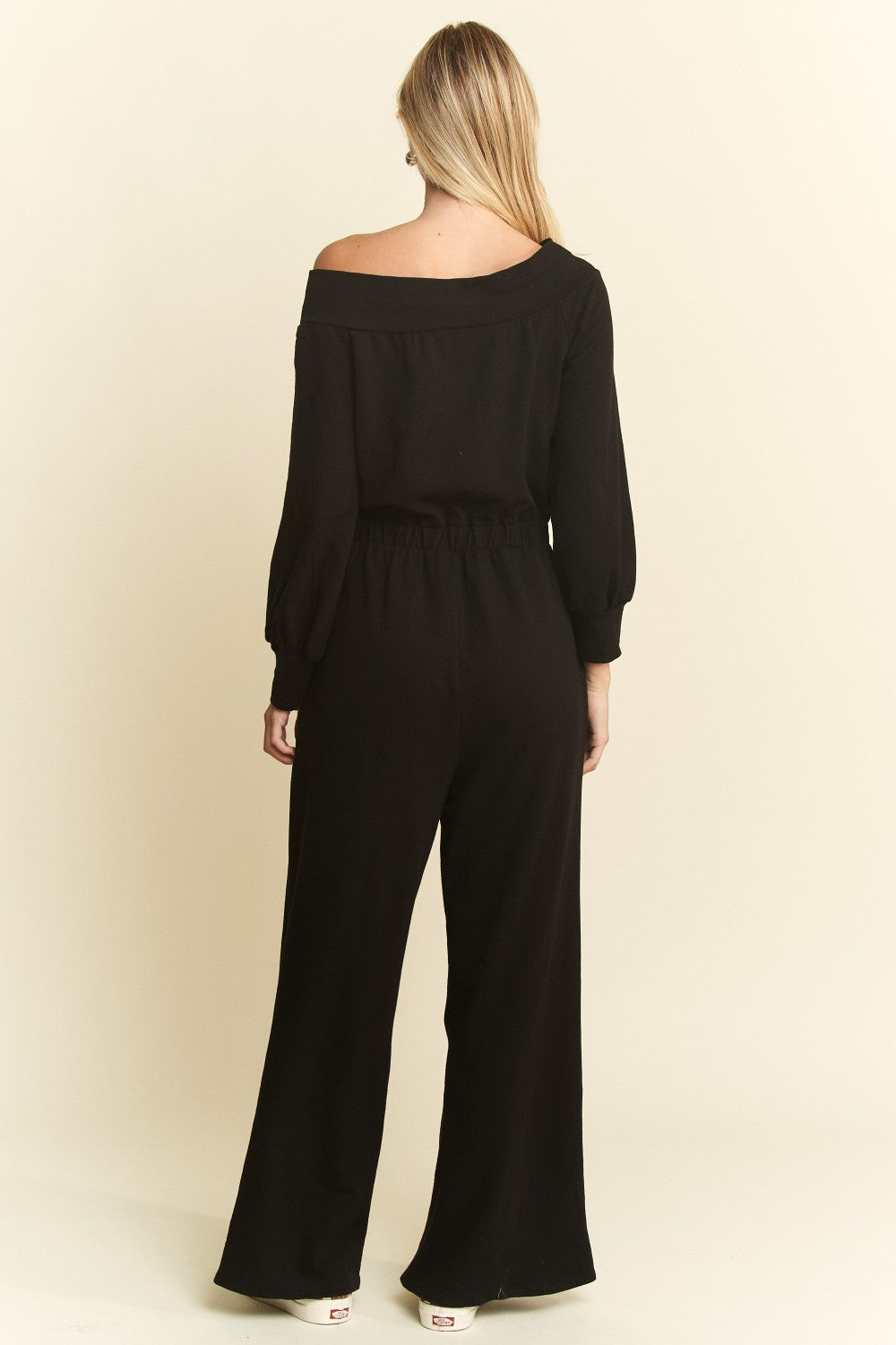 Off Shoulder Terry Jumpsuit