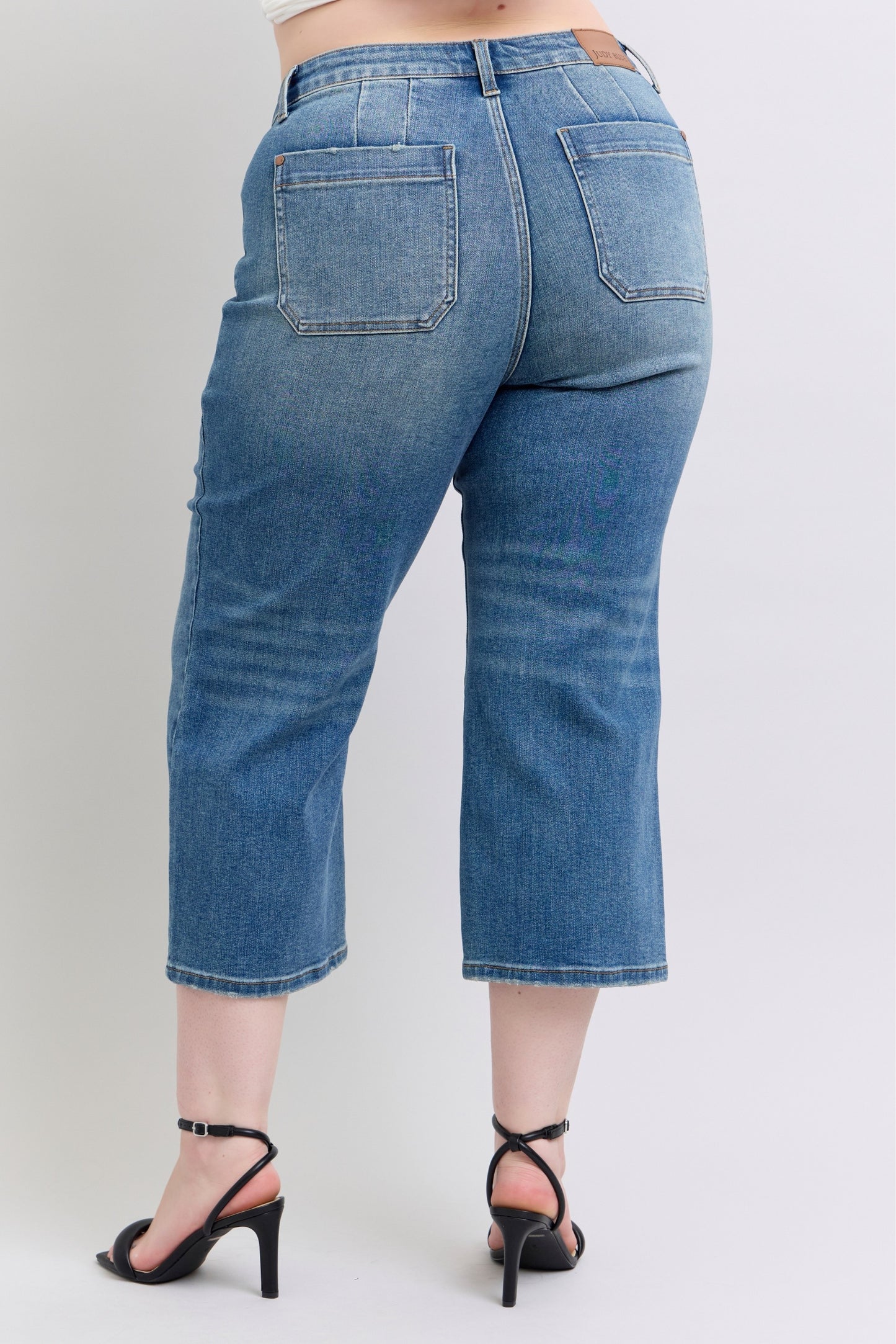 Judy Blue High Waist Utility Pocket Crop Denim