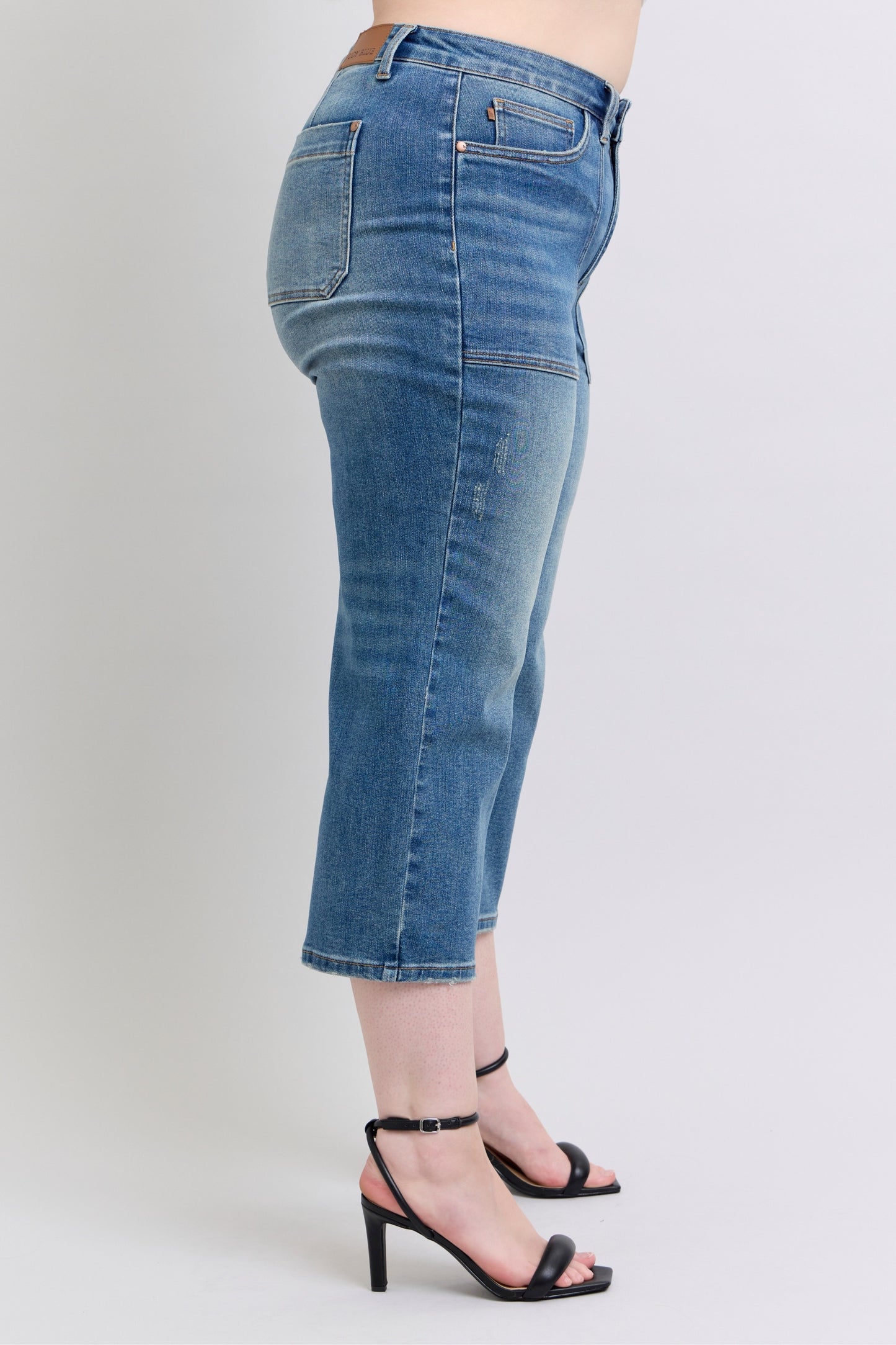 Judy Blue High Waist Utility Pocket Crop Denim