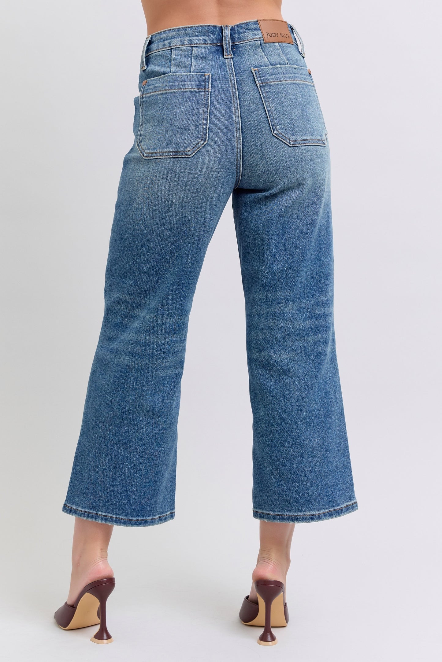 Judy Blue High Waist Utility Pocket Crop Denim