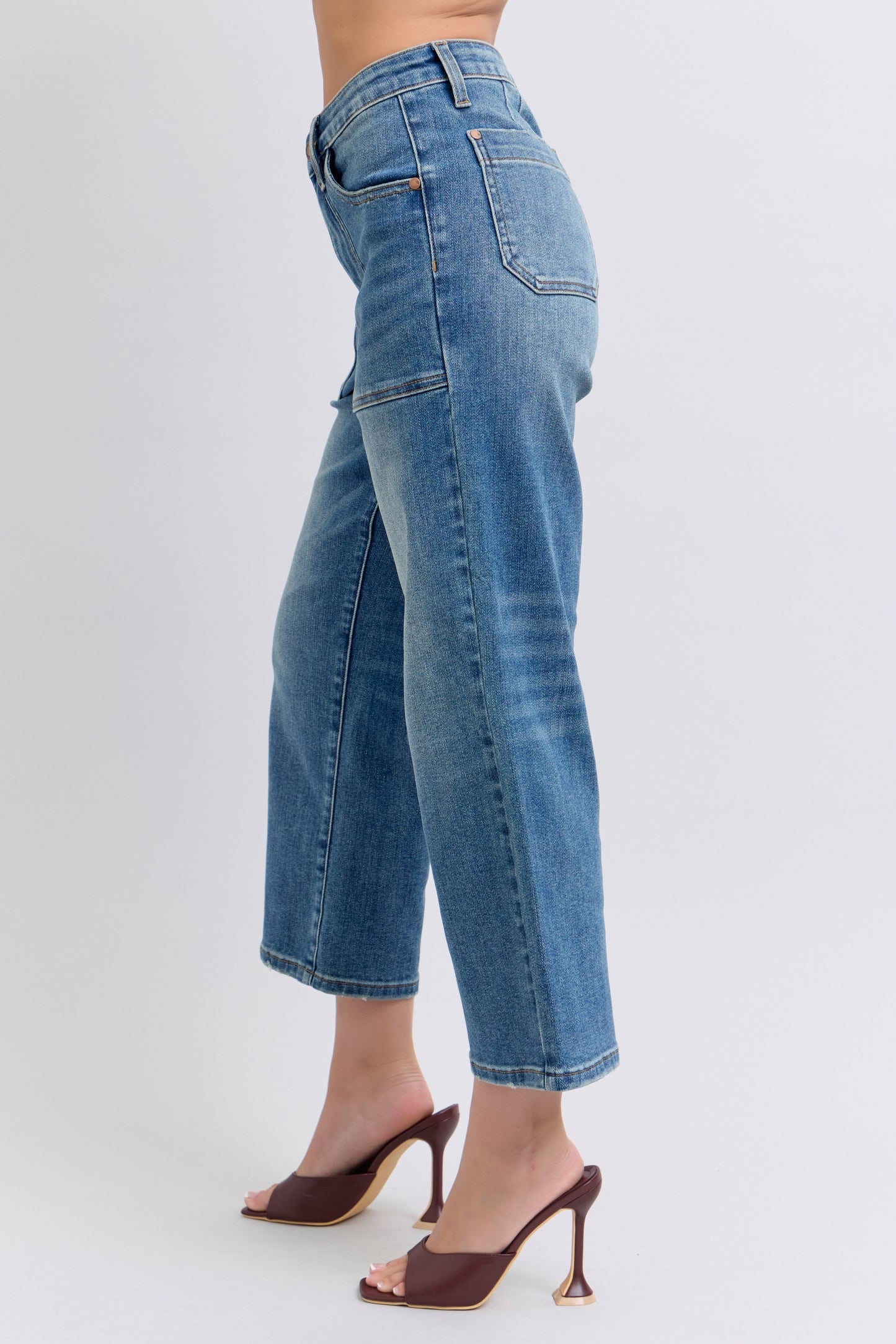 Judy Blue High Waist Utility Pocket Crop Denim