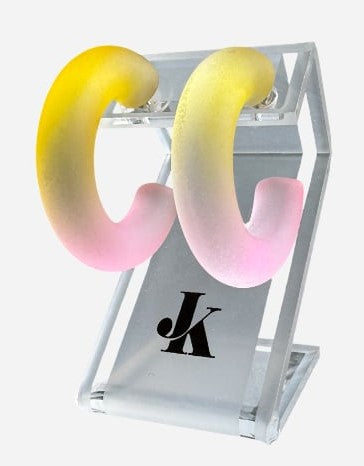 Jacqueline Kent Frosted Lemonade Hoop Earrings