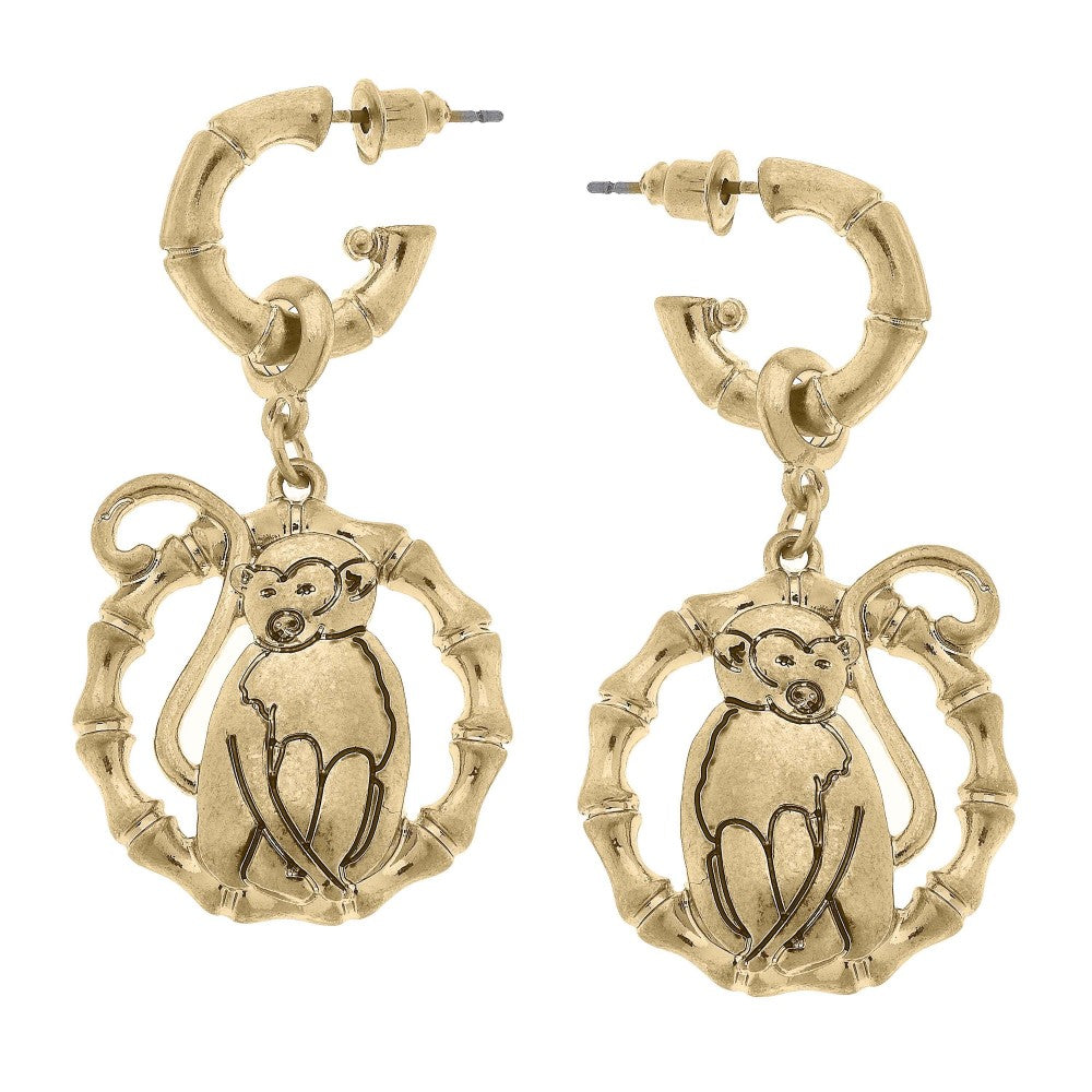 Monkey Hoop Earring