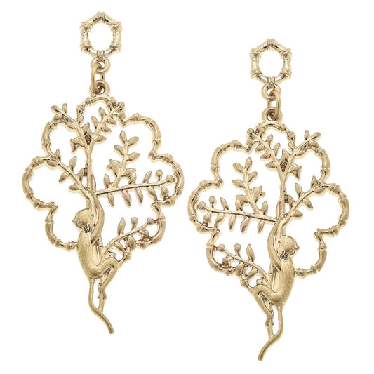 Monkey in Tree Earring