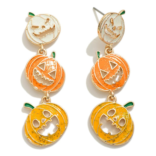 Waterfall Pumpkin Earring