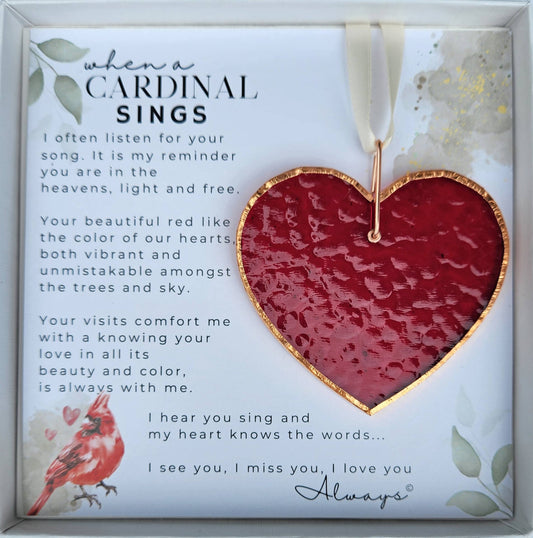 When A Cardinal Sings Memorial Ornament