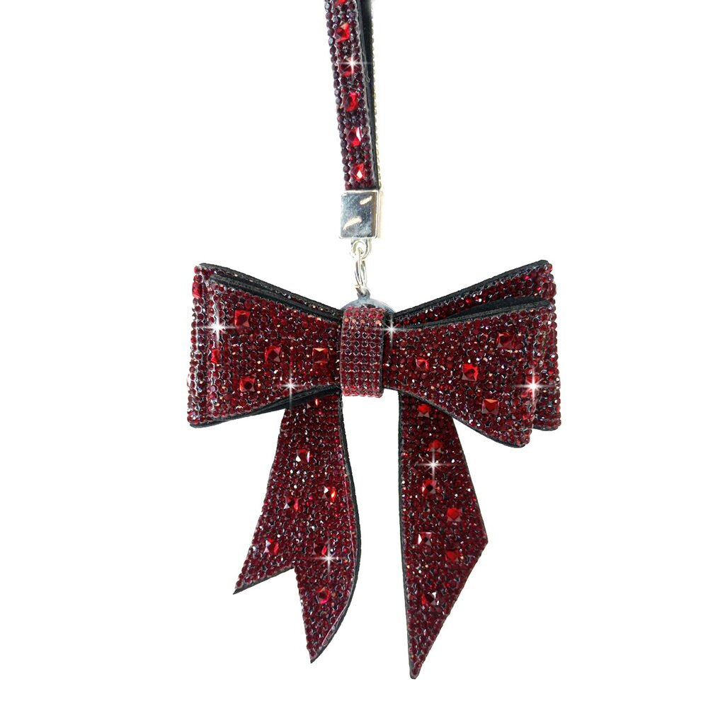 Jacqueline Kent Ribbon Bow Bag Charm-Key Ring in Red