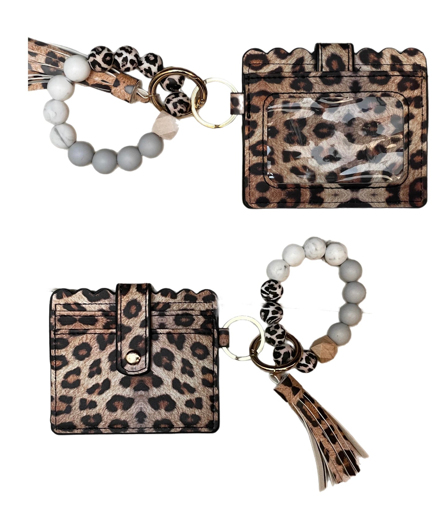 Bracelet Keychain Wallet Leopard