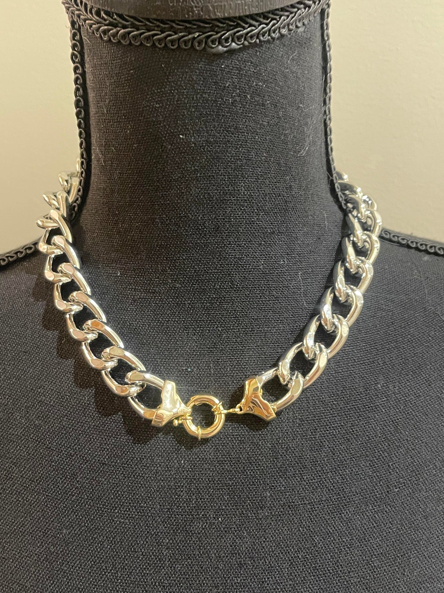 Two Tone Link Chain Necklace