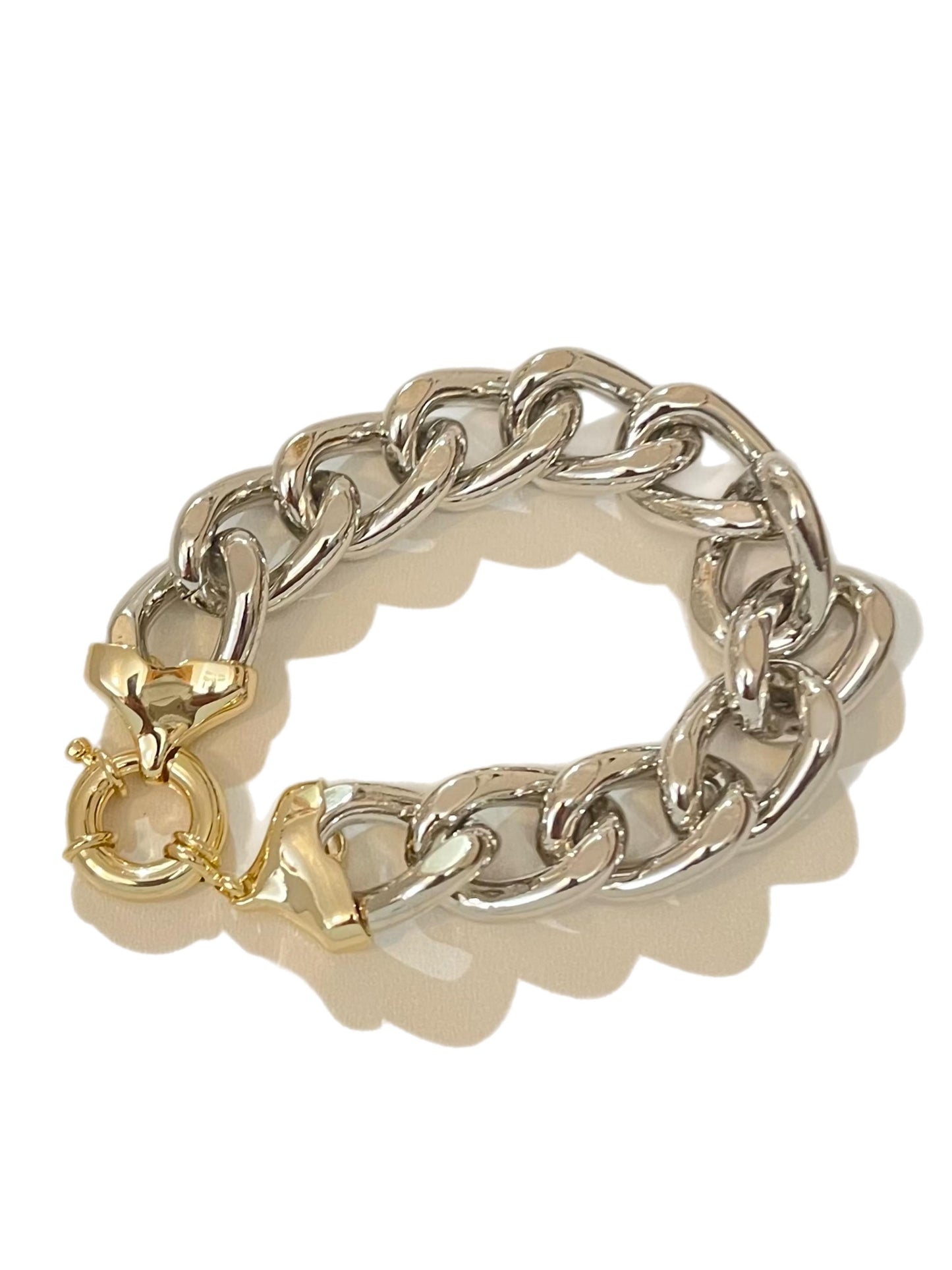 Two Tone Link Chain Bracelet