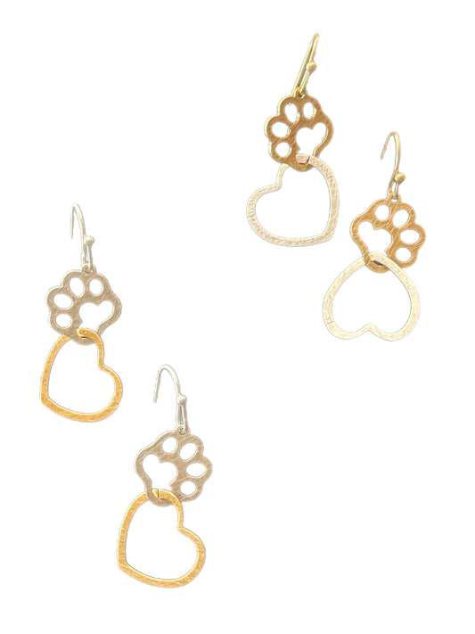 Paw & Heart Dangle Earring