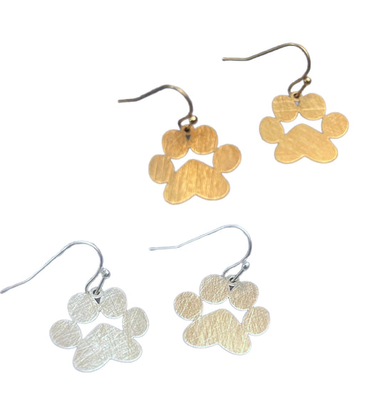 Paw Print Dangle Earring