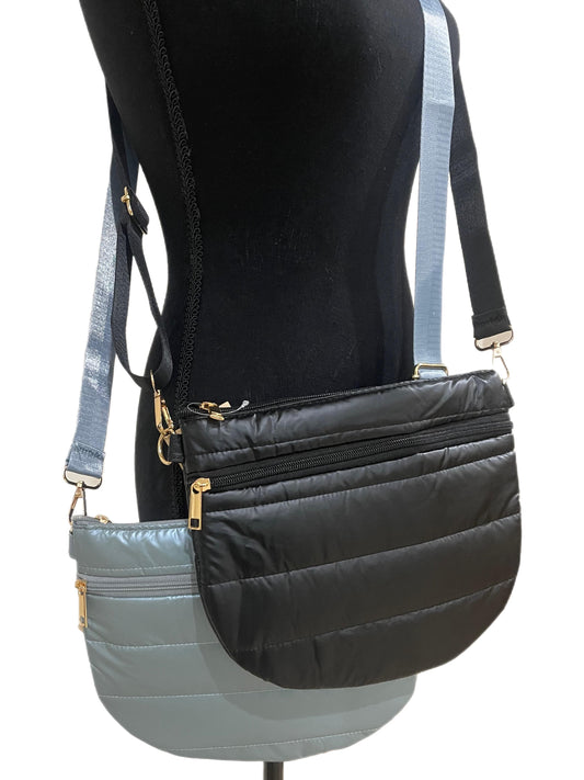 Horizontal Puffer Crossbody Bag