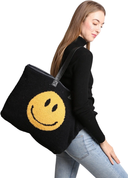 Sherpa Smiley Tote Bag