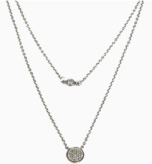 Double Layer CZ Dainty Necklace