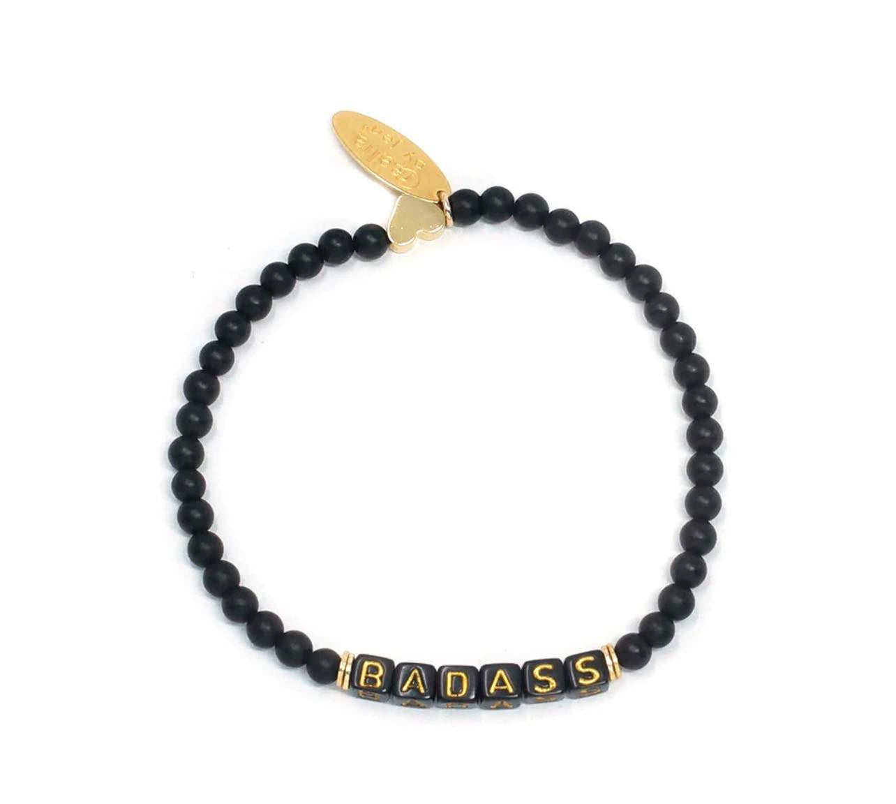 Tiny BADASS bracelet in Onyx