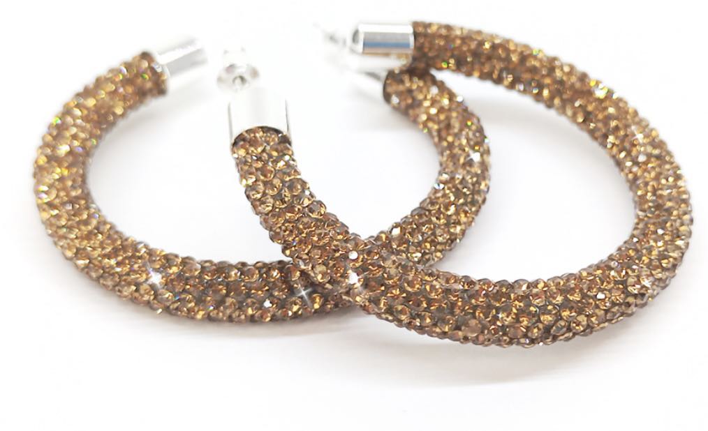 Jacqueline Kent Cognac Hoop Earrings