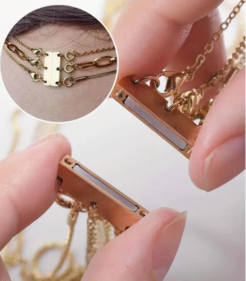 Triple Layering Magnetic Necklace Clasp