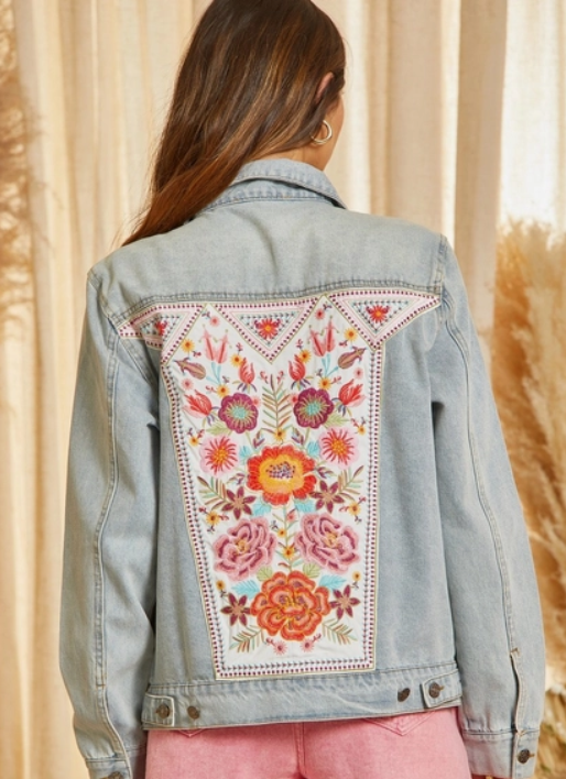 Embroidered Denim Jacket