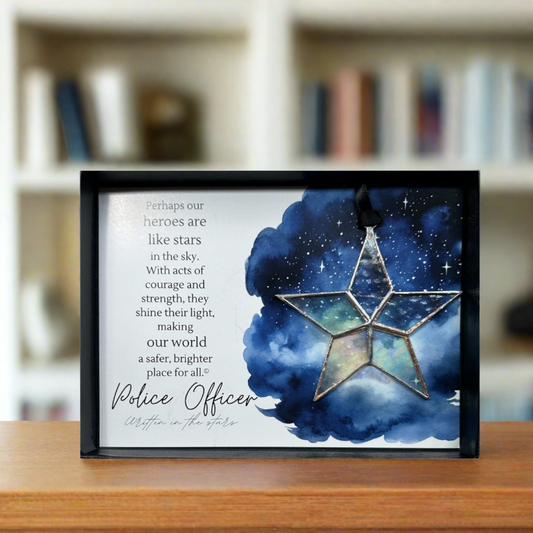 Police Officer Stained Glass Star