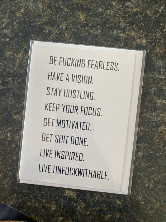 Unfuckwithable Greeting Card