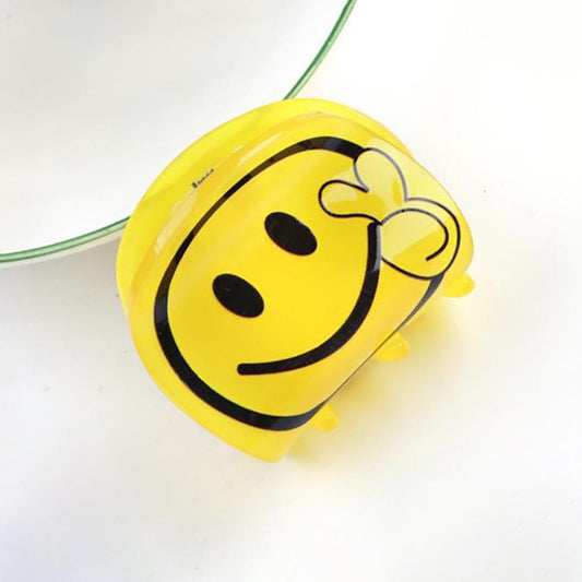 Emoji Peace Sign Claw Clip Yellow