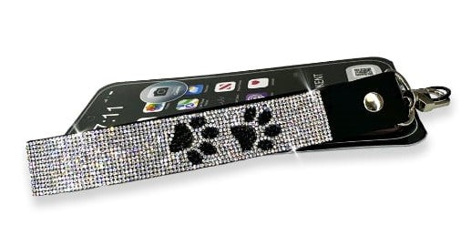 Jacqueline Kent Bling Phone Wrist Lanyard Paw Prints