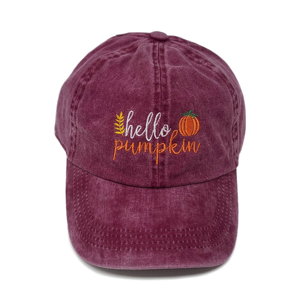 Hello Pumpkin Baseball Hat