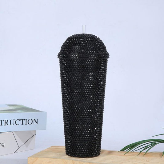 Rhinestone Dome Tumbler Black