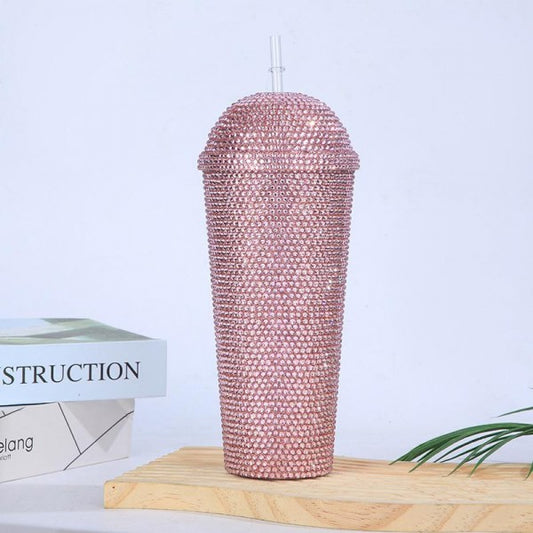 Rhinestone Dome Tumbler Rose Gold