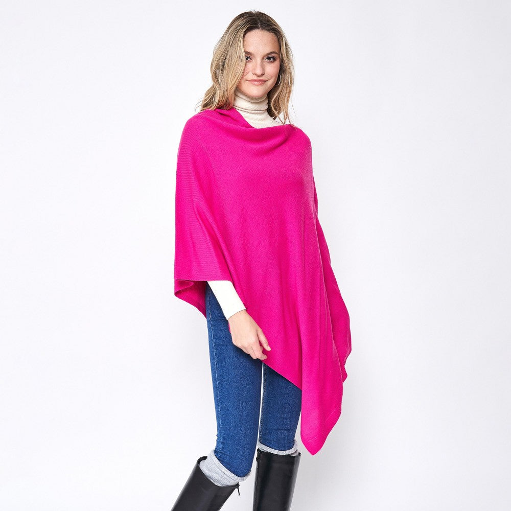 Scarf Poncho in Pink