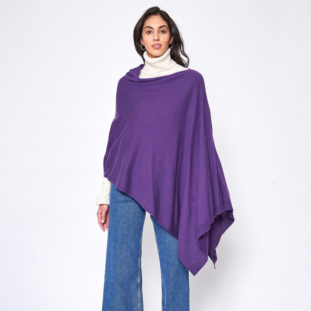 Scarf Poncho in Purple