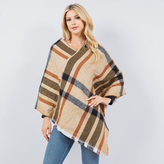 Plaid Poncho