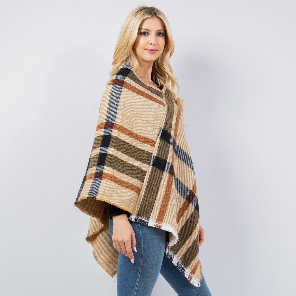 Plaid Poncho