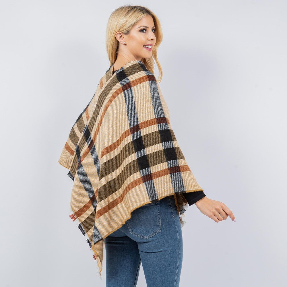 Plaid Poncho