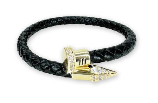 Jacqueline Kent Studded Nail Head Bracelet in Black