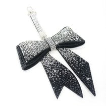 Jacqueline Kent Ribbon Bow Bag Charm-Key Ring in Black Ombre