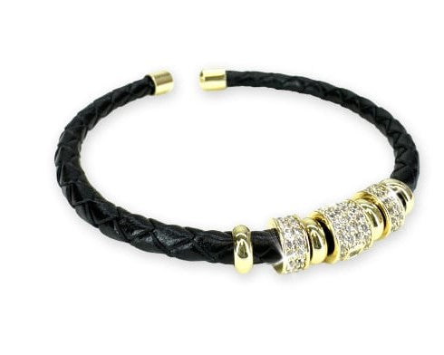 Jacqueline Kent Flexible Beaded Bracelet in Black