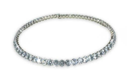 Jacqueline Kent Flexible Crystal Tennis Necklace in Clear